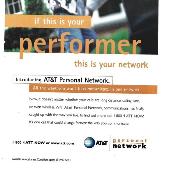 AT&T Personal Network Telephone Phone AD 1990s  Vintage Print Ad - Picture 2 of 2